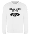 Свитшот Real men drive Ford Белый фото