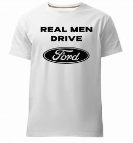 Мужская премиум футболка Real men drive Ford