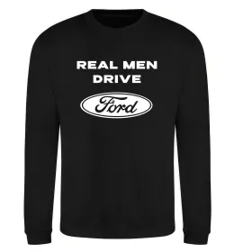 Свитшот Real men drive Ford Черный фото