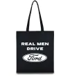 Эко-сумка Real men drive Ford Черный фото