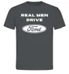 Мужская футболка Real men drive Ford Графит фото