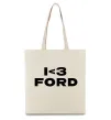 Еко-сумка I <3 Ford Бежевий фото