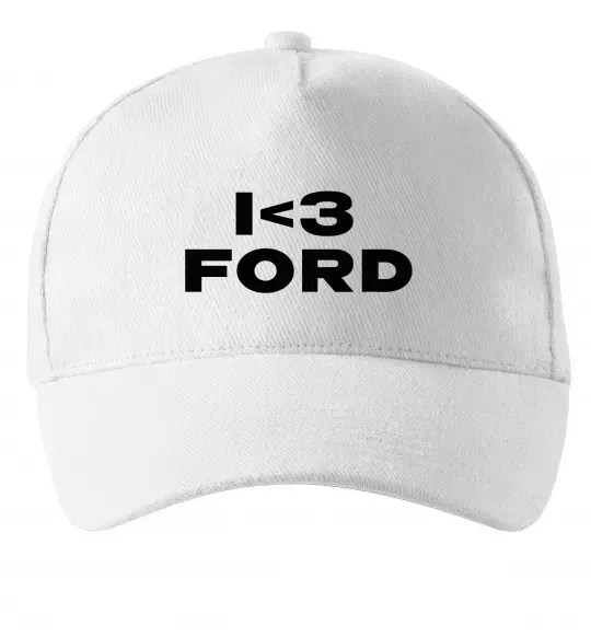 Кепка I <3 Ford Білий фото