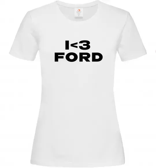 Женская футболка I <3 Ford Белый фото