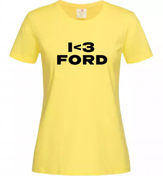 Женская футболка I <3 Ford Лимонный фото