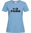 Женская футболка I <3 Ford Голубой фото