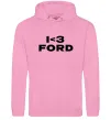 Мужская толстовка (худи) I <3 Ford Розовый фото