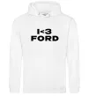 Чоловіча толстовка (худі) I <3 Ford Білий Чоловіча толстовка (худі) I <3 Ford Білий фото
