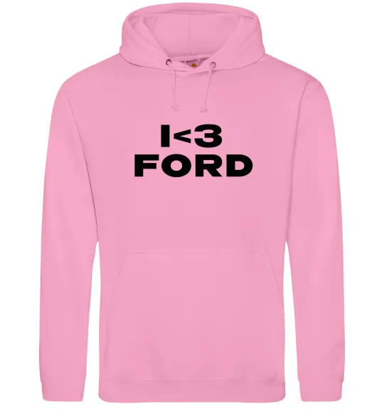 Женская толстовка (худи) I <3 Ford Розовый фото