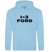 Женская толстовка (худи) I <3 Ford Голубой фото