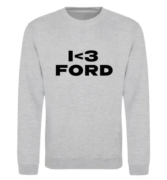 Свитшот I <3 Ford Серый меланж фото