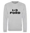Свитшот I <3 Ford Серый меланж фото