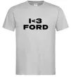 Мужская футболка I <3 Ford Серый фото