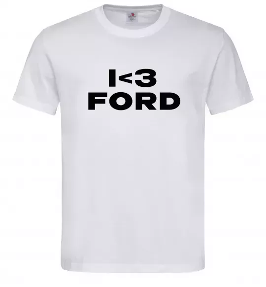 Мужская футболка I <3 Ford Белый фото