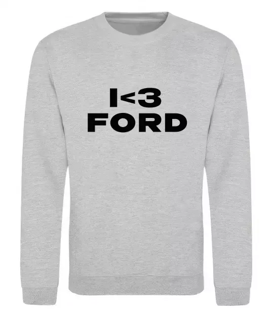 Світшот I <3 Ford Сірий меланж фото