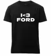 Чоловіча преміум футболка I <3 Ford Чорний фото