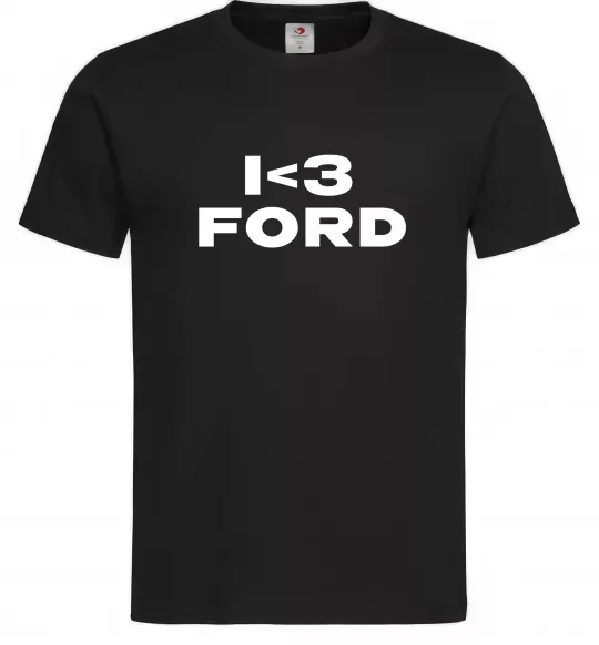 Мужская футболка I <3 Ford Черный фото