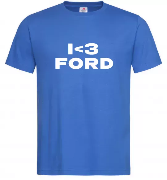 Мужская футболка I <3 Ford Ярко-синий фото