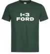 Мужская футболка I <3 Ford Темно-зеленый фото