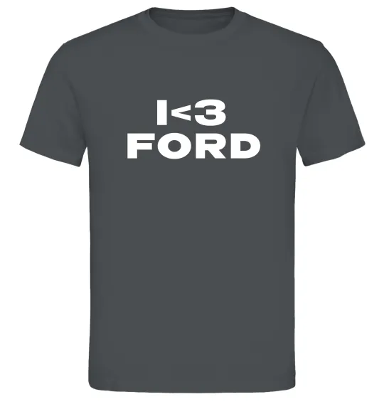 Мужская футболка I <3 Ford Графит фото