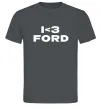Мужская футболка I <3 Ford Графит фото