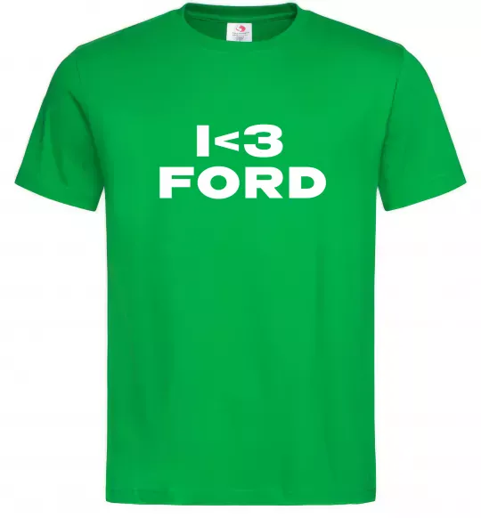Мужская футболка I <3 Ford Зеленый фото