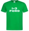 Мужская футболка I <3 Ford Зеленый фото