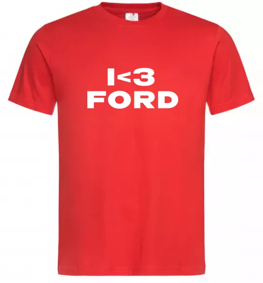 Мужская футболка I <3 Ford Красный фото