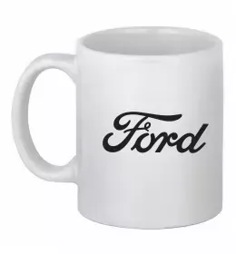 Чашка керамическая Real men drive Mustang Белый фото