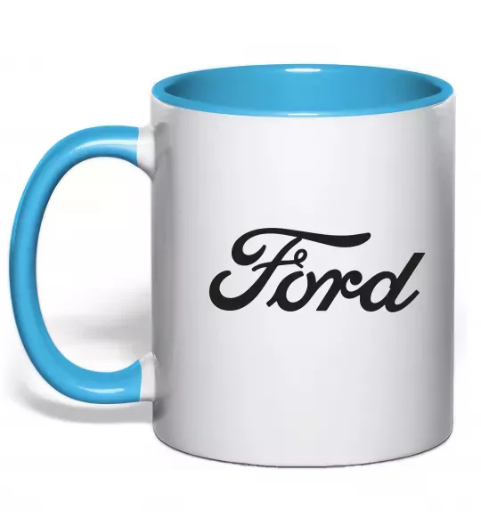 Чашка с цветной ручкой Ford назва Голубой фото