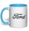 Чашка с цветной ручкой Ford назва Голубой фото