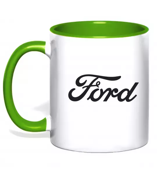 Чашка с цветной ручкой Ford назва Зеленый фото