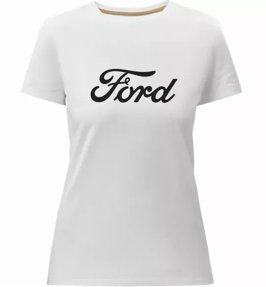 Женская премиум футболка Ford назва Белый фото