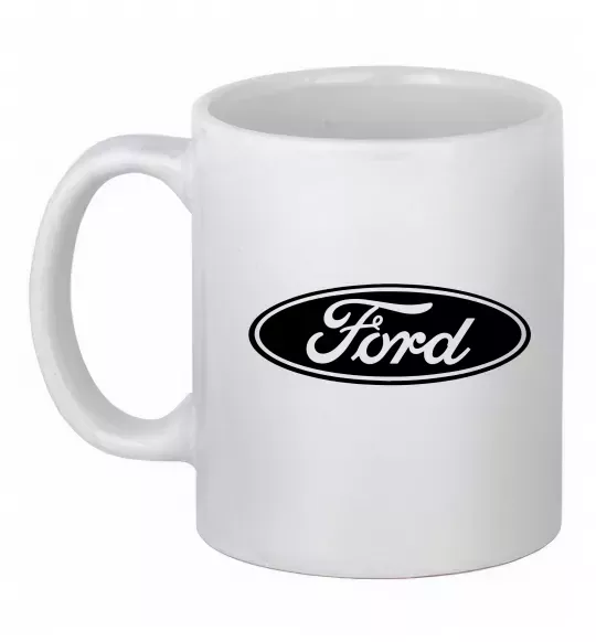Чашка керамічна Ford logo Білий фото