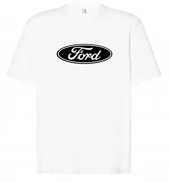 Футболка Оверсайз Ford logo Білий фото