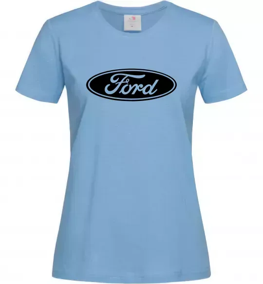Жіноча футболка Ford logo Блакитний фото
