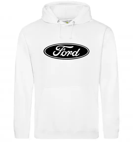Чоловіча толстовка (худі) Ford logo Білий фото