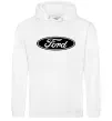 Чоловіча толстовка (худі) Ford logo Білий фото