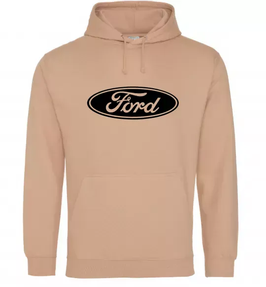 Чоловіча толстовка (худі) Ford logo Пісочний фото