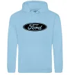 Мужская толстовка (худи) Ford logo Голубой фото