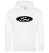 Женская толстовка (худи) Ford logo Белый Женская толстовка (худи) Ford logo Белый фото