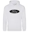 Женская толстовка (худи) Ford logo Серый меланж Женская толстовка (худи) Ford logo Серый меланж фото