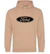 Женская толстовка (худи) Ford logo Песочный Женская толстовка (худи) Ford logo Песочный фото