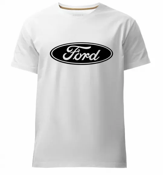 Чоловіча преміум футболка Ford logo Білий фото