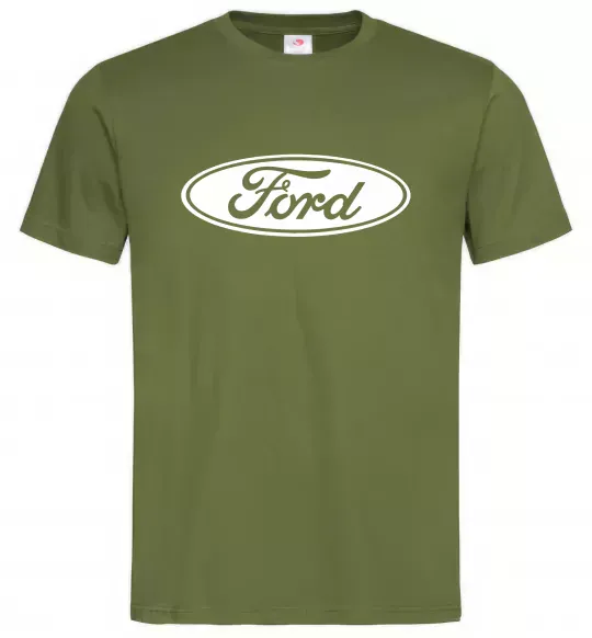 Мужская футболка Ford logo Оливковый фото