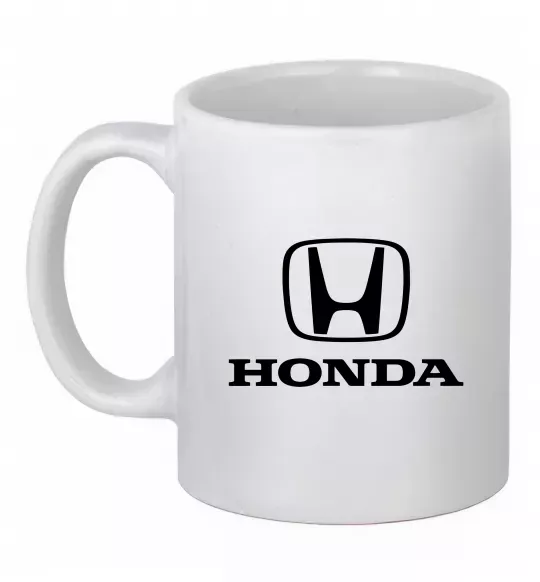 Чашка керамічна Хонда лого та назва Білий фото