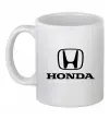 Чашка керамічна Хонда лого та назва Білий фото