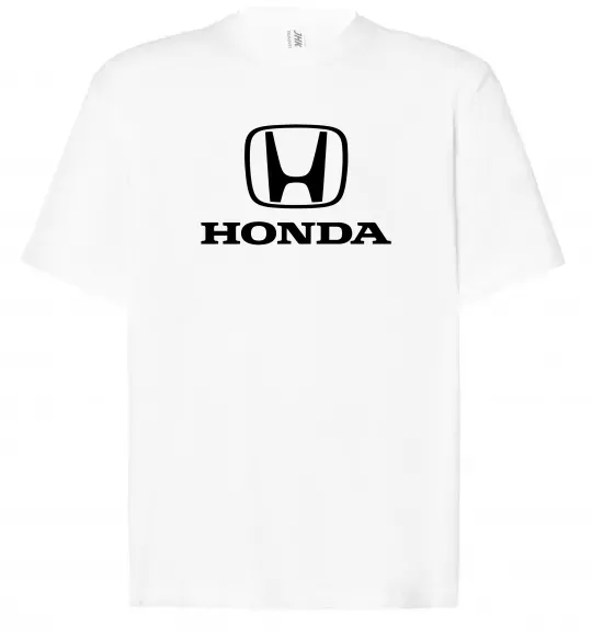 Футболка Оверсайз Хонда лого та назва Білий фото