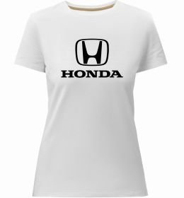 Жіноча преміум футболка Хонда лого та назва