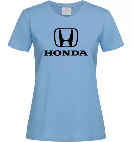 Жіноча футболка Хонда лого та назва Блакитний фото